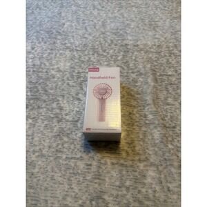 HiGoing Handheld Fan Portable Pink 3 Speeds Silent Cooling‎ USB Rechargeable NEW